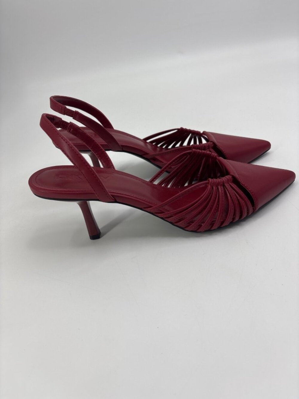 DKNY Gleea Pointed Toe Slingback 3" Heel Shoe Red 11M NWOB - Picture 4 of 7